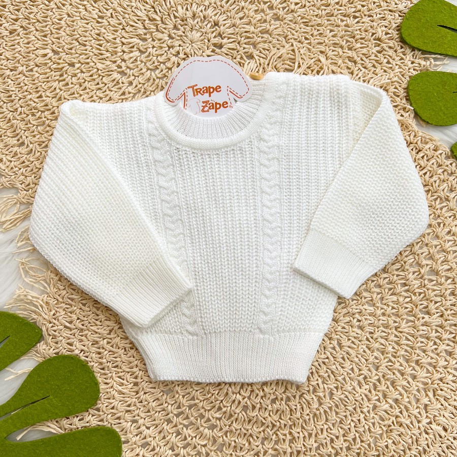Blusa de Linha Ponto Alto Fechado - Branco